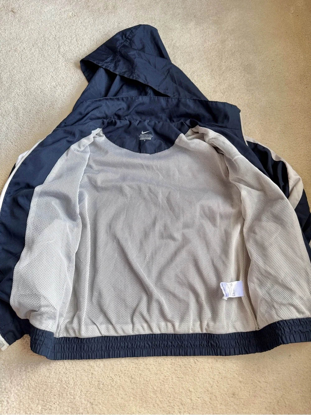 Nike Kids 2-piece Track Suit Navy White Windbreaker Set Jacket & Pants Size 6
